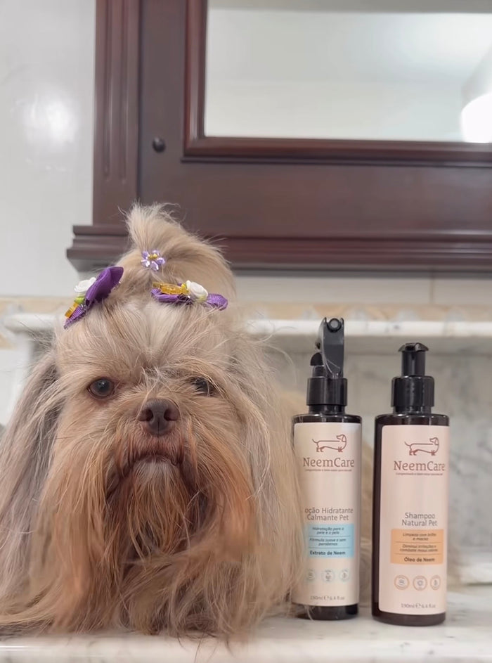 Cliente real com Shampoo Natural para Cães e Gatos com Óleo de Neem