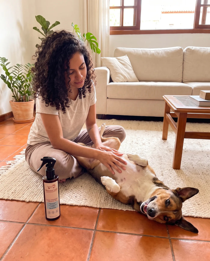 Cliente real com Hidratante Natural para Cães e Gatos com Óleo de Neem | NeemCare
